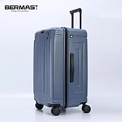 (募資破百萬～日韓輕旅專用）【BERMAS 戰艦箱二代】26吋胖胖箱 頂級日本飛機輪 行李箱（三色任選）  青石藍