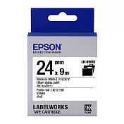 EPSON 原廠標籤帶 索引分類系列 LK-6WBD 24mm 白底黑字