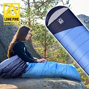【澳洲LONEPINE】加大款 全開式保暖睡袋 防水極地PRO/睡袋/冬季/保暖/露營(兩色任選) 藍色