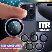 MR.COM for iPhone15 Pro Max 三眼 藍寶石鏡頭保護貼 寶藍