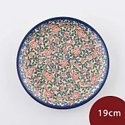 波蘭陶 綠野玫瑰系列 圓形淺盤 19cm 波蘭手工製