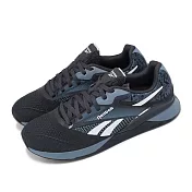 Reebok 訓練鞋 Nano X4 男鞋 藍 黑 穩定 支撐 緩衝 多功能 健身 運動鞋 100074302