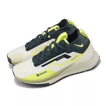 Nike 越野跑鞋 Wmns Pegasus Trail 4 GTX 防水 米白 綠 女鞋 戶外 運動鞋 FN7771-100