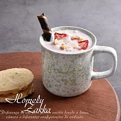 【Homely Zakka】創意不規則潑墨點點陶瓷馬克杯/咖啡杯/水杯300ml_ 綠點點