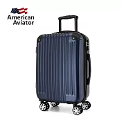 (暢銷10年～高規平價)【AA 美國飛行家】20吋 LA洛杉磯系列－菱紋抗刮行李箱 (兩色可選) 海軍藍