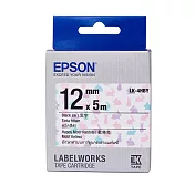 EPSON 原廠標籤帶 花紋系列 LK-4HBY 12mm 歡樂兔/黑字