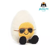 英國 JELLYCAT 14cm 雅痞墨鏡水煮蛋 Amuseable Boiled Egg Chic