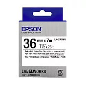 EPSON 原廠標籤帶 耐久型系列 LK-7WBVN 36mm 白底黑字