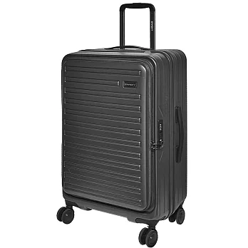 【SWICKY】24吋前開式奢華旅途系列旅行箱/行李箱(深灰) 24吋 深灰