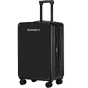 【SWICKY】24吋窄邊框時尚框箱/行李箱/旅行箱/託運箱(玄青黑) 24吋 玄青黑