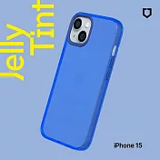 犀牛盾 iPhone 15 (6.1吋) JellyTint透明防摔手機殼(抗黃終生保固)- 激光藍