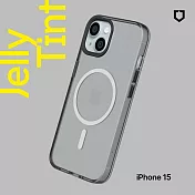 犀牛盾 iPhone 15 (6.1吋) JellyTint(MagSafe 兼容)磁吸透明防摔手機殼(抗黃終生保固)- 酷墨灰