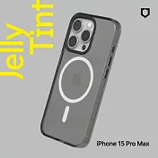 犀牛盾 iPhone 15 Pro Max (6.7吋) JellyTint(MagSafe 兼容)磁吸透明防摔手機殼(抗黃終生保固)- 酷墨灰