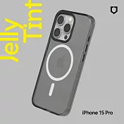 犀牛盾 iPhone 15 Pro (6.1吋) JellyTint(MagSafe 兼容)磁吸透明防摔手機殼(抗黃終生保固)- 酷墨灰