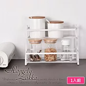 【Homely Zakka】日式簡約鐵藝多功能雙層調味料架/瓶罐置物架/檯面收納架