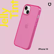 犀牛盾 iPhone 14 (6.1吋) JellyTint透明防摔手機殼(抗黃終生保固)- 粉漾桃