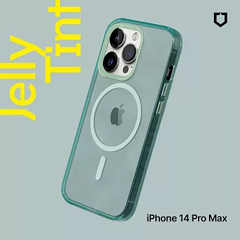 犀牛盾 iPhone 14 Pro Max (6.7吋) JellyTint(MagSafe 兼容)磁吸透明防摔手機殼(抗黃終生保固)- 憂墨綠