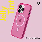 犀牛盾 iPhone 14 Pro Max (6.7吋) JellyTint(MagSafe 兼容)磁吸透明防摔手機殼(抗黃終生保固)- 粉漾桃
