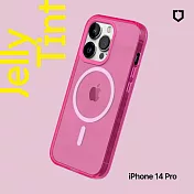 犀牛盾 iPhone 14 Pro (6.1吋) JellyTint(MagSafe 兼容)磁吸透明防摔手機殼(抗黃終生保固)- 粉漾桃