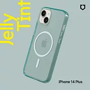 犀牛盾 iPhone 14 Plus (6.7吋) JellyTint(MagSafe 兼容)磁吸透明防摔手機殼(抗黃終生保固)- 憂墨綠