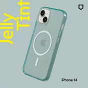 犀牛盾 iPhone 14 (6.1吋) JellyTint(MagSafe 兼容)磁吸透明防摔手機殼(抗黃終生保固)- 憂墨綠