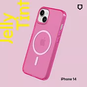 犀牛盾 iPhone 14 (6.1吋) JellyTint(MagSafe 兼容)磁吸透明防摔手機殼(抗黃終生保固)- 粉漾桃