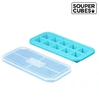 【Souper Cubes】多功能食品級矽膠保鮮盒-湖水綠-10格(30ML/格)