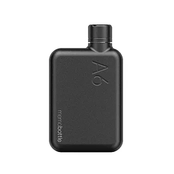 memobottle A6 不鏽鋼薄型輕旅水瓶  （黑）