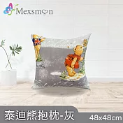 【Mexsmon 美思夢】泰迪熊抱枕-藍色/灰色/綠色/粉色 4個(48cmX48cm/個) 灰色