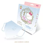 【台歐】Hello Kitty 聯名款3D經典質感壓紋漸層成人醫療口罩-(四款可選)*10片/盒*2盒-摩達客推薦 藍色系(10片/盒*2盒)