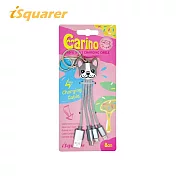 iSquarer Carino三合一彈性鑰匙圈充電線(多款可選) 可愛法鬥