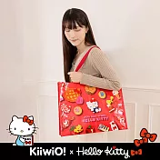 Hello Kitty x Kiiwi O! 聯名款．50週年限定 大容量萬用編織袋  美夢成真
