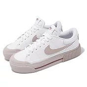 Nike 休閒鞋 Wmns Court Legacy Lift 女鞋 白 粉紅 厚底 增高 小白鞋 DM7590-105