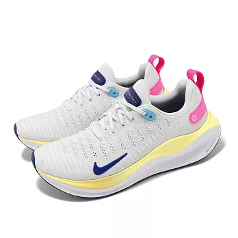 Nike 慢跑鞋 Wmns Reactx Infinity Run 4 女鞋 白 藍 針織 緩震 運動鞋 DR2670-009