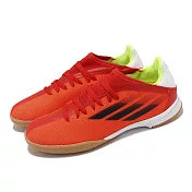 adidas 足球鞋 X Speedflow.3 In J 中童 橘 黑 網布 室內足球 運動鞋 小朋友 愛迪達 FY3314