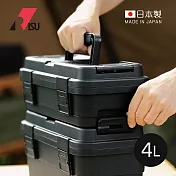【日本RISU】TRUNK CARGO日本製可連結層疊組合式工具箱-4L- 炭黑