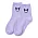 中筒襪-淺紫KU-A302