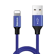 【Baseus倍思】藝紋系列 USB to IOS 充電傳輸線 180cm 藍色