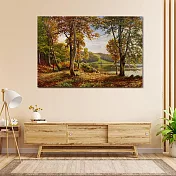 【御畫房】湖畔風景 國家一級畫師手繪油畫60×90cm VF-194 (客製商品)