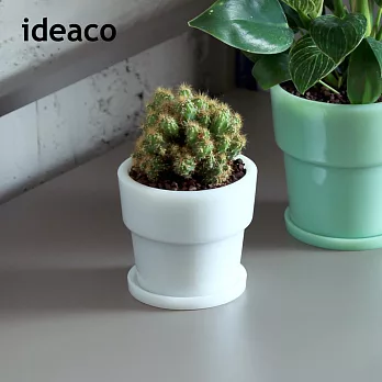 【日本ideaco】復古風奶玉植栽盆器(直徑9cm)-小- 瓷白