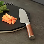 【日本ideaco】木質風握柄鉬釩鋼三德刀(160mm)-  櫻桃木紋柄