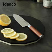 【日本ideaco】木質風握柄鉬釩鋼三德刀(125mm)-  櫻桃木紋柄
