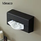 【日本ideaco】加深型ABS壁掛/桌上兩用面紙架- 黑