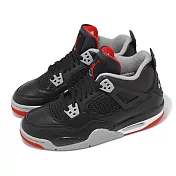 Nike Air Jordan 4 Retro Bred Reimagined 黑 紅 大童 女鞋 4代 FQ8213-006