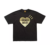 Human made 黑金/白金 愛心短袖 HM27TE018 M 黑金