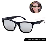 【SUNS】抗UV太陽眼鏡 時尚百搭方框墨鏡 男女適用 顯小臉經典款 S609 白水銀
