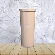 GREEN CUP芊杯內外316不鏽鋼真空吸管杯-800ml-1支 經典奶茶色