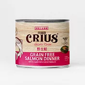 紐西蘭 CRIUS克瑞斯天然無穀全齡貓用低敏主食餐罐_野生鮭_175克_24罐