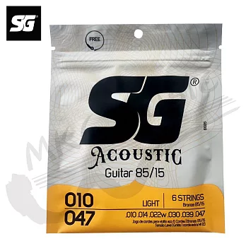 SG 黃銅 ⽊吉他弦 0.010~0.047(SG-6685)