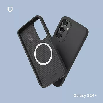 犀牛盾 Samsung Galaxy S24+ (6.7吋) SolidSuit (MagSafe兼容) 經典防摔背蓋手機保護殼 - 經典黑